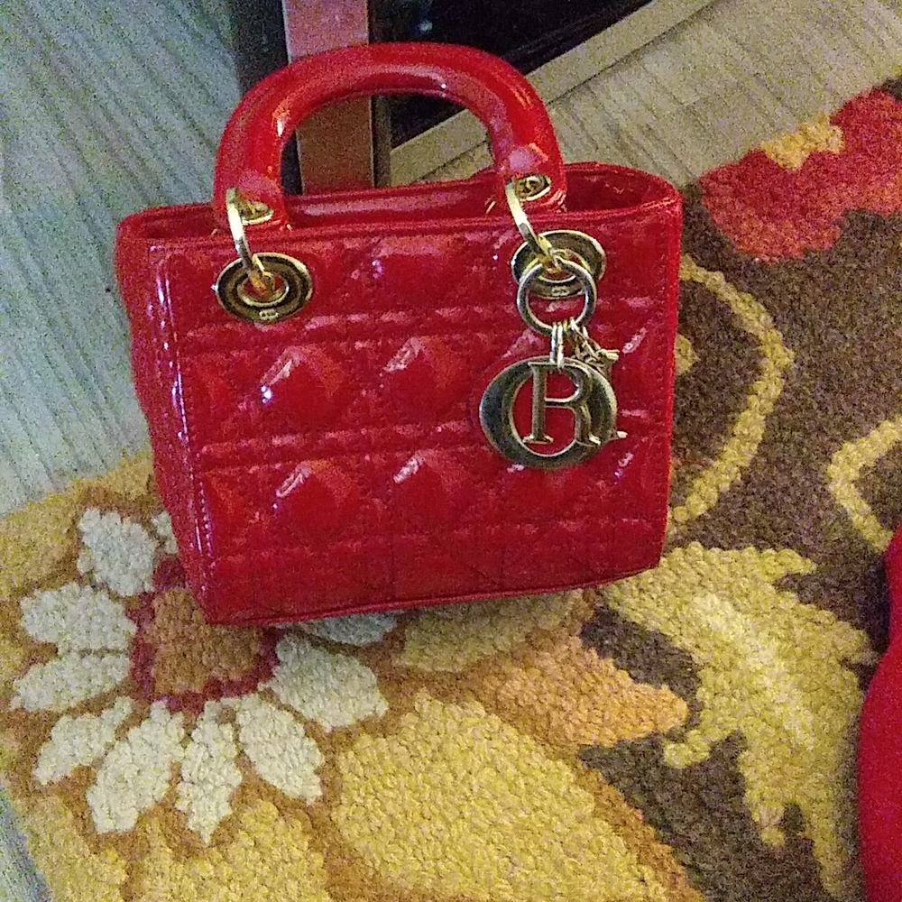 Authentic cherry Christian Dior clutch - Picture 2 of 3